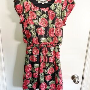 Annabella Red and Green Ruffled Smocked Sundress